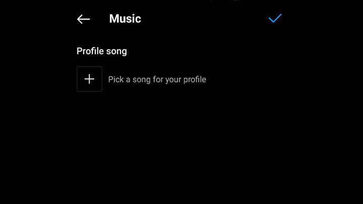 Instagram profile music
