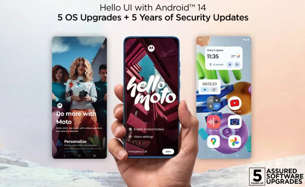 Motorola 5 OS Upgrades and 5 Years Security Updates