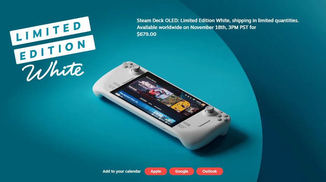 Limited Edition White Steam Deck OLED Coming Soon | EveryTechEver